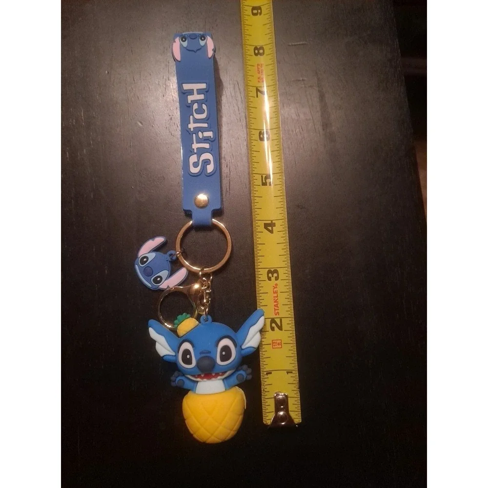 Disney Lilo & Stitch 3D PVC Keychain Backpack Clip‎ Keyring Pendant Wristlet